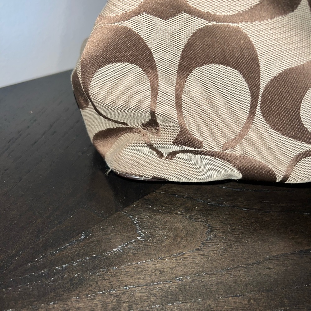 COACH Signature Canvas Tote Bag in Brown - Picture 7 of 11